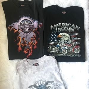 Harley Davidson Men’s T-shirts Lot of 3